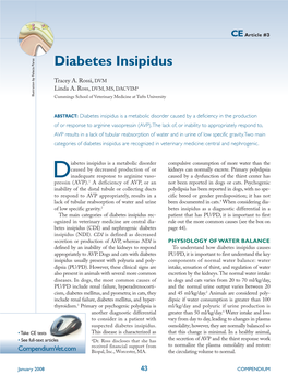 Diabetes Insipidus a I C E L E F Y B