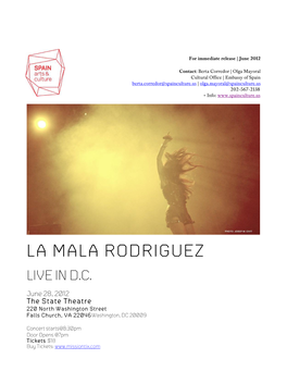 La Mala Rodriguez Live in D.C