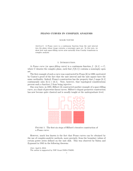 Peano Curves in Complex Analysis