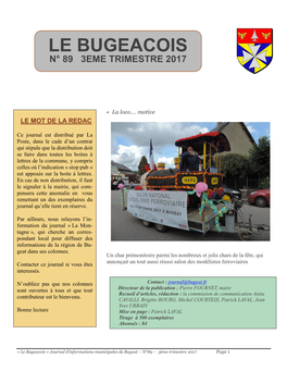 Le Bugeacois N° 89 3Eme Trimestre 2017