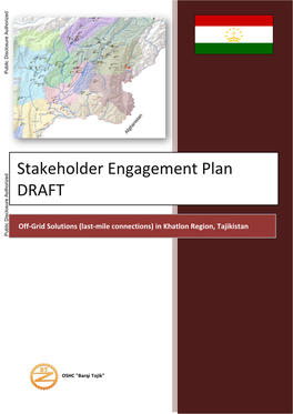 Stakeholder Engagement Plan DRAFT