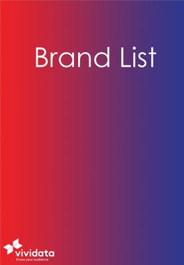 Vividata Brands by Category