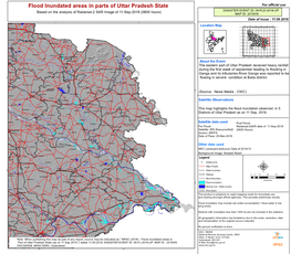 Flood Inundated Areas in Parts of Uttar Pradesh State