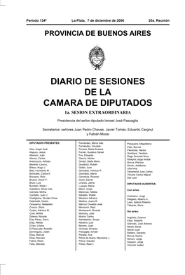 DIARIO DE SESIONES DE LA CAMARA DE DIPUTADOS 1A