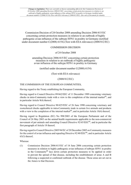 Commission Decision of 24 October 2008
