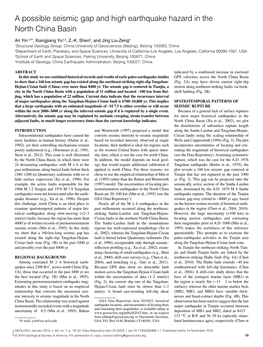 A Possible Seismic Gap and High Earthquake Hazard in the North China Basin