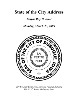 State of the City Address