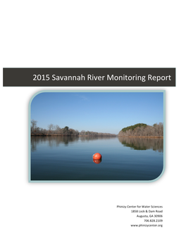 2015 Savannah River Monitoring Report