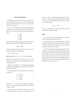 Cantor's Diagonal Argument