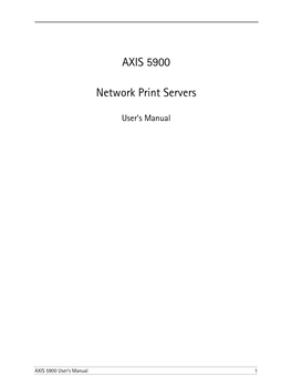 AXIS 5900 Network Print Servers