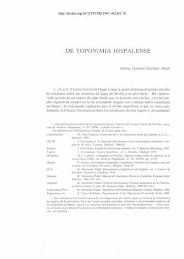 De Toponimia Hispalense