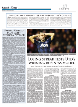 Losing Streak Tests Utd's Winning Business Model