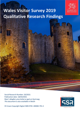 Wales Visitor Survey 2019: Qualitative Research Findings