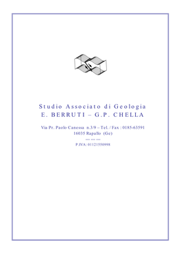 Studio Associato Di Geologia E. Berruti – G.P. Chella