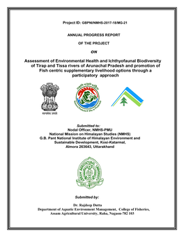 Assessment of Environmental Health and Ichthyofaunal Biodiversity Of
