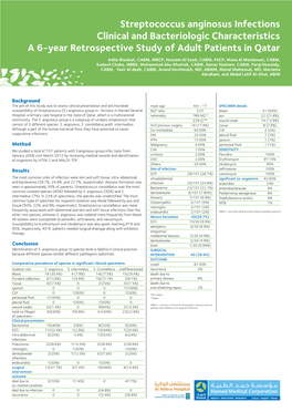 Poster #14-Streptococcus Anginosus Infections