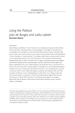 Julia De Burgos and Lolita Lebrón JOSSIANNA ARROYO