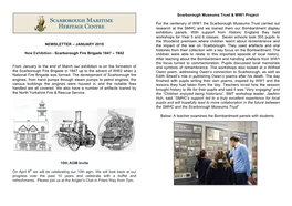 JANUARY 2019 the Impact of the War on Scarborough