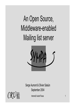 An Open Source, Middleware-Enabled Mailing List Server
