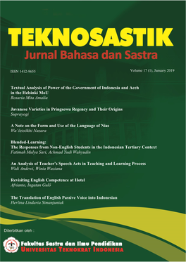 Textual Analysis of Power of the Government of Indonesia and Aceh in the Helsinki Mou Rosaria Mita Amalia