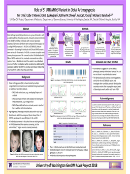 Role of 5' UTR MYH3 Variant in Distal Arthrogryposis