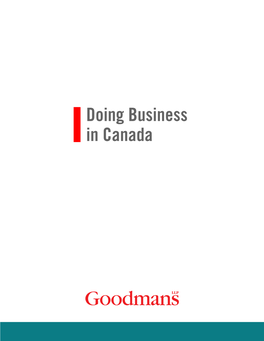 Doing Business in Canada About This Guide