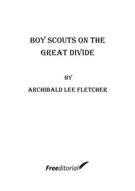 Boy Scouts on the Great Divide