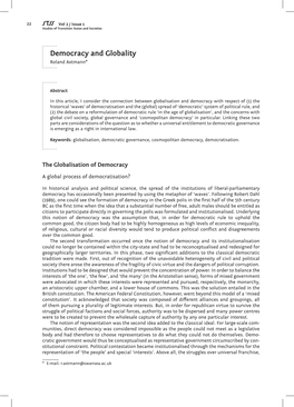 Democracy and Globality 23 Studies of Transition States and Societies