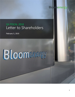 Letter to Shareholders