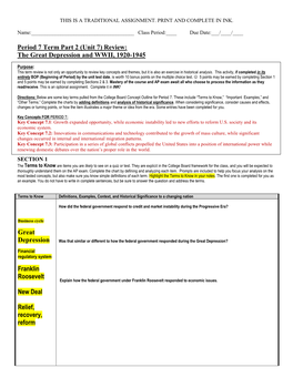 The Great Depression and WWII, 1920-1945 Great Depression Franklin