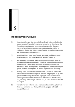 Chapter 5: Road Infrastructure