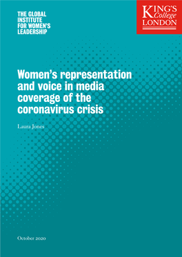 Women's Representation and Voice in Media Coverage of the Coronavirus