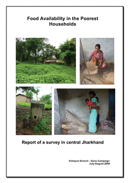 Food Availability in the Poorest Households