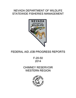 Nevada Department of Wildlife Statewide Fisheries Management