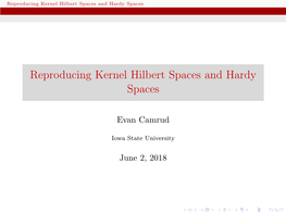 Reproducing Kernel Hilbert Spaces and Hardy Spaces