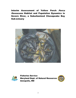 Assessing Yellow Perch Perca Flavescens Population Dynamics In