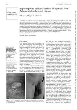 Superimposed Primary Chancre in a Patient with Adamantiades-Behçet's Disease