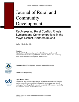 Rituals, Symbols and Commemorations in the Moyle District, Northern Ireland