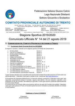 Comitato Provinciale Autonomo Di Trento