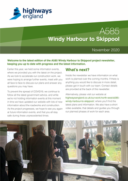 A585 Windy Harbour to Skippool Newsletter