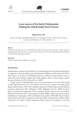 Diplopoda: Polydesmida) from Vietnam