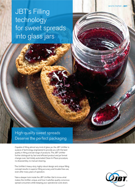 JBT's Filling Technology for Sweet Spreads Into Glass Jars