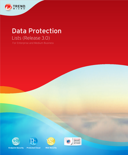 Trend Micro Data Protection Lists (Release 3.0)