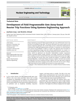 Development of Field Programmable Gate Array-Based Reactor Trip