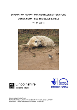 Evaluation Report for Heritage Lottery Fund Donna Nook - See the Seals Safely Yh-11-07041