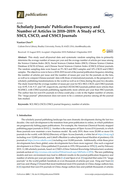 A Study of SCI, SSCI, CSCD, and CSSCI Journals