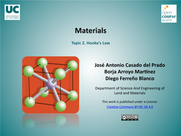 Materials. Topic 2. Hooke's