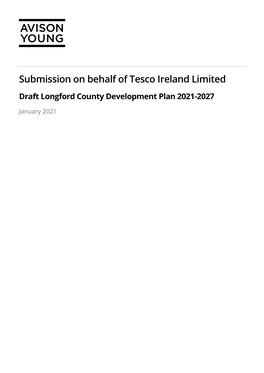Submission on Behalf of Tesco Ireland Limited