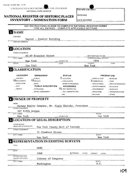 National Register of Historic Places Inventory -- Nomination Form