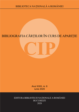 Bibliografia Cărților În Curs De Apariție Cip